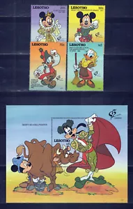 Lesotho 897-901 MNH Disney Royalty Lady of Rank Bullfighting ZAYIX 0724M0121 - Picture 1 of 3