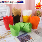 50Pcs Cupcake Wrapper Liners Muffin Tulip Case Cake Paper Baking Cup Decor Au~Dc