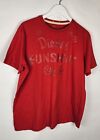 Diesel Shirt Mens XXL Red Short Sleeve Cotton Crew Neck Sunshine Club Spell Out