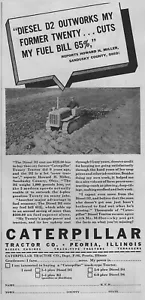 Trattore cingolato diesel Caterpillar modello D2 1939 pubblicità originale - Foto 1 di 1