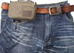 Gürteltasche für Herren Damen YKK Reißverschlüsse EDC Pouch, Gürteltasche Hüfttasche für Wandern - Bild 1 von 8