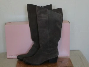 Bota Talisha Bandolino Talla 10 Gamuza Marrón Gris Cremallera Alta - Imagen 1 de 8