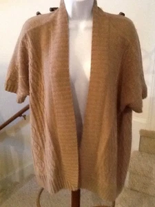 Ladies size Medium FENN WRIGHT MANSON Angora/Wool Tan Sweater Vest GUC - Picture 1 of 8