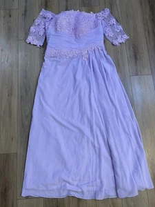 Make You Pretty More Lavender Lace Long "Mother of the Bride" Dress size 18W - Picture 1 of 7