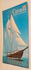 Vintage Travel Poster Art Original 1960s 1970s CANADA French Sailboat Ship 22x34