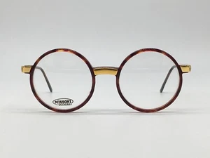 Missoni Glasses Women's Men's Round Brown Buffalo Horn Look M 801 086 Vintage