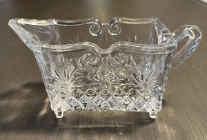 Barock Milchkännchen Sirup Milch Soße Krug Shannon Kristallglas Irland Fuß - Bild 1 von 12