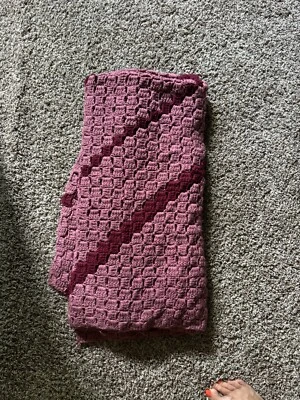 Manta de regazo afgana de ganchillo hecha a mano 52" por 52" Foto 1 de 3