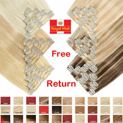 SEGO AAA+ Clip In Human Hair Extensions Full Head 8PCS Real Remy UK CLEARANCE CHEAP