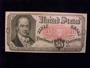 1875 50C Fractional Currency, FR-1381, Extra Fine Grade. - Picture 1 of 2