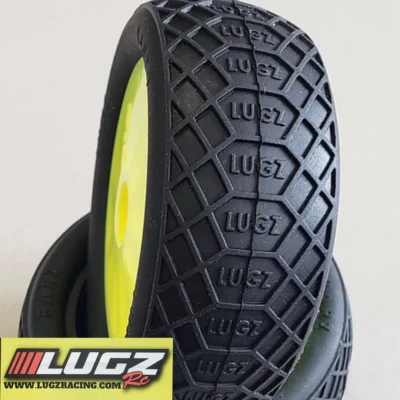 Lugz RC Barz 1/10 2wd Front Buggy Tires & Inserts Indoor Clay Racing Car B7 B6 - Image 1 of 4