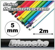 GW05-2# gaine thermorétractable blanche 5mm 2m ratio 2/1  gaine thermo