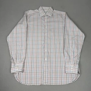 Turnbull & Asser Shirt Mens 16 41cm Blue Red Check Long Sleeve Button Up Cotton - Picture 1 of 10