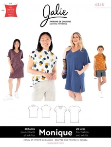 Jalie Paper Sewing Pattern 4345 Monique Dress & Top - Picture 1 of 3