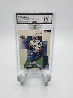 2004 UPPER DECK FINITE HG TOM BRADY #58 - CCG 10 GEM MINT - PATRIOTS - Image 1 of 2