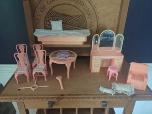 Vintage 80er Barbie Sweet Roses Möbel & Zubehör Konvolut Mattel selten rosa Flo - Bild 1 von 15