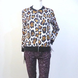 LONDON CHIC Jacket Size 6 - 8 NWT Long Sleeve Bomber Animal Print Made in UK - Picture 1 of 12