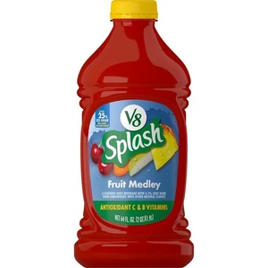 V8 Splash Fruit Medley aromatisiertes Saftgetränk, 64 fl oz Flasche - Bild 1 von 7