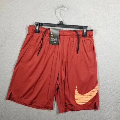Nike Dri-FIT Training Shorts Mens Medium Red Polyester Drawstring Athletic Logo - Image 1 of 4
