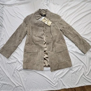 Wash Suede Cargo Pocket Button Barn Jacket  Taupe - Picture 1 of 8