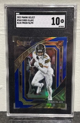 Chris Olave 2022 Panini Select Suite Level #360 Blue Prizm /99 RC SGC 10 - Image 1 of 2