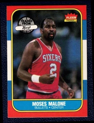 1986-87 Fleer #69 ~ Moses Malone ~ 76ers ~ NM - Image 1 of 2