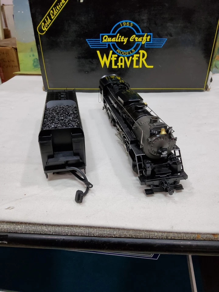 WEAVER GOLD EDITION O GAUGE BRASS 3 RAIL NICKEL PLATE 2-8-4 BERKSHIRE, OB - Image 1 of 4