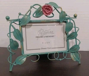 Marco de fotos de colección Dennis East Rose Vine Metal 5x3 1/2 A Memory 1996 - Imagen 1 de 10