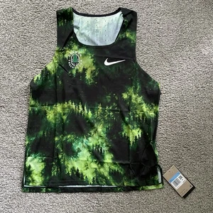 NEW Nike AeroSwift Oregon Track Club Singlet Tank Top Green Mens M CW1259-100 - Picture 1 of 6