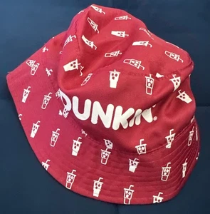 Sombrero de cubo promocional promocional reversible Dunkin Donuts de colección de los años 90 - Imagen 1 de 2