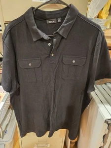 Apt 9 Shirt Mens XL Black Polo Short Sleeve Pocket Golf - Picture 1 of 5