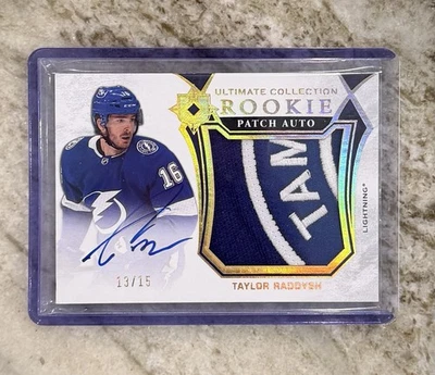 2021-22 Ultimate Collection Hockey - Taylor Raddysh Rookie Patch Auto /15 - Image 1 of 2