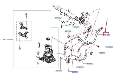 NISSAN NV300 Primastar X82 Servolenkungs-Rücklaufschlauch LHD 4972200Q0B - Image 1 of 2