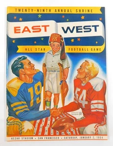 1954 East-West Shrine College Football All-Star Game Program 1/2/1954 - Imagen 1 de 1