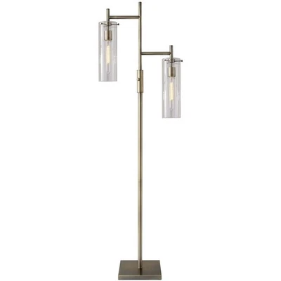 Adesso 3853-21 Dalton 64 inch 40.00 watt Antique Brass Floor Lamp Portable Light - Image 1 of 3