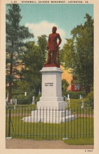 Cartolina Lexington VA Stonewall Jackson Monumento Lino Epoca - Foto 1 di 2