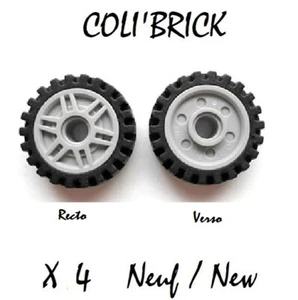 Lego 13971c01 - 4x Pneu roue / Tire Wheel 18mm D. x 8mm 13971 / 61254 - NEW - Imagen 1 de 1