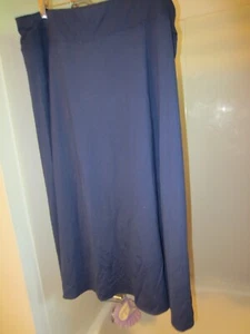 Neu ohne Etikett Damen-Knöchelrock volle Länge ausgestellt Travel Smith Größe 1X marineblaue Farbe - Bild 1 von 11