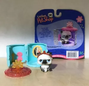 Littlest Pet Shop LPS 2004 #60 grau & weiß Katze mit Tragetasche, Vintage, SELTEN - Bild 1 von 5