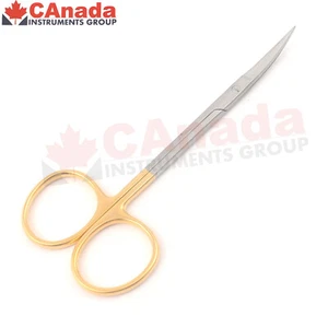 SuperCut Iris Scissors Curved 4.5" Stainless Steel Dental Veterinary Instruments - Picture 1 of 3
