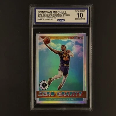 DONOVAN MITCHELL 2019-20 Hoops Premium Stock Zero Gravity Silver Holo CCG10 Jazz - Image 1 of 2