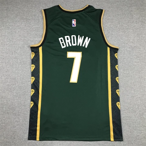Jaylen Brown #7 Boston Celtics Green Men's Size Stitched S-2XL Aldult Jersey Cover