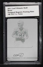 2011 Leaf Ultimate Draft Metal Printing Plate Magenta 1/1 TJ Yates Rookie RC 2p6