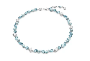 Swarovski 5666007 Collana Gema Taglio misto Blu Placcato Rodio - Imagen 1 de 2