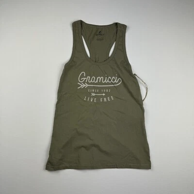 Camiseta sin mangas Gramicci Wilderness para mujer S excedente oliva nueva PVP £50 Foto 1 de 4