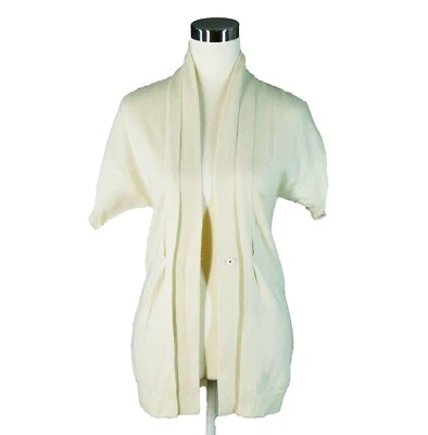 Cárdigan Suéter Etcetera Crema Mujer Manga Corta 80% Lana 20% Cachemira XS Foto 1 de 4