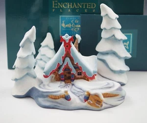 WDCC DISNEY PETER AND WOLF NESTLED IN SNOW SCULPTURE ENCHANTED PLACES-NEW - Picture 1 of 6