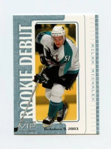 03-04 In The Game ITG VIP Rookie RC Debut #28 Milan Michalek/58 Sharks - Imagen 1 de 1