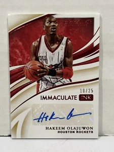 2019-20 Panini Immaculate Immaculate Ink Hakeem Olajuwon auto/25 #II-HOW HOF - Picture 1 of 6