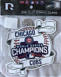 MLB~Chicago Cubs~2016~World Series Champions~Cling Decal~NEW~FAST FREE SHIPPING - Picture 1 of 2